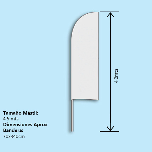 MASTIL BANDERA VELA 4,5