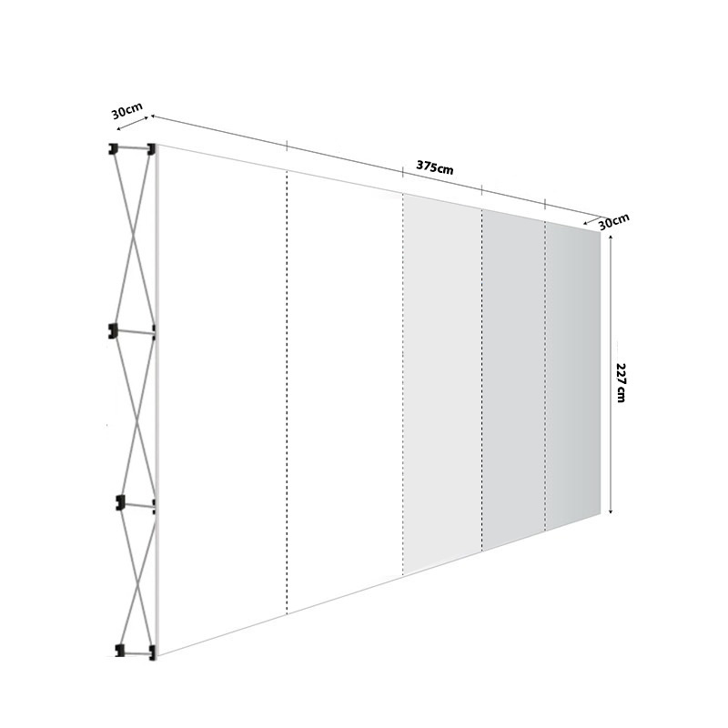 PANEL ARAÑA TEXTIL RECTO 5 CUERPOS (375*230 CMS)