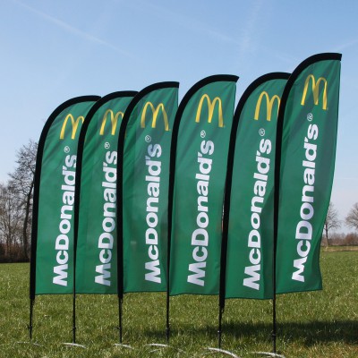 MASTIL CURVO VELA ALUMINIO 320*80 CMS PARA BANDERA PUBLICITARIA