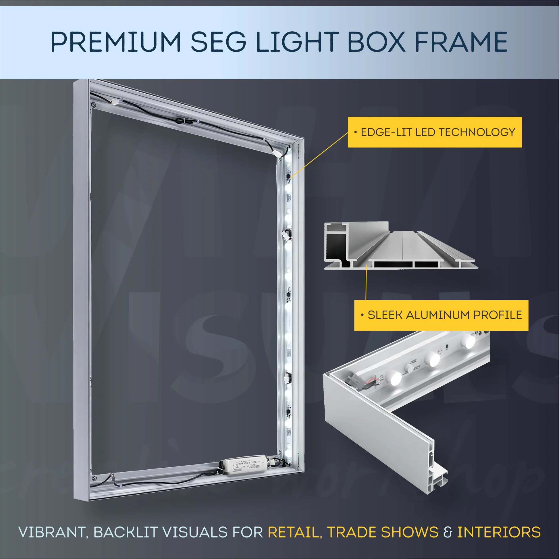 CAJA DE LUZ PERFIL ALUMINIO 6.5 CMS GRAFICA DOBLE 100*200 CMS ILUMINACION LED